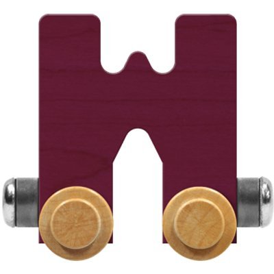 Maple Landmark NameTrains Bright Letter Car W - Made in USA (Purple)