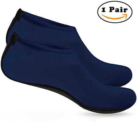 Diving Socks Wetsuits Water Neoprene Fin Shoes for Women &amp; Men Scuba Diving, Snorkeling, Surfing, Paddling, Boarding and Swimming (Navy blue, L)
