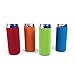 Slim Can Beer Insulators Premium Neoprene Beverage Cooler Assorted Colors, 4 Pack