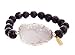 AGENDA Druzy Agate Natural Stretch Bracelet Lava Beads 9