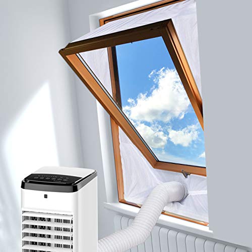 LADYSON Centre Pivot Roof Window Sealing Kit for Portable Air Conditioner and Tumble Dryer,No No Need for Drilling Holes,Suitable forWindow Perimeter up to 390cm(2 * 190CM)