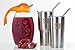 SASQUATCH 20 oz stainless steel tumbler with lid & 2 straws (curved+straight)+cleaning brush - double wall vacuum insulated, BPA-free open/close switch lid - for travel & indoor, hot & cold drinks