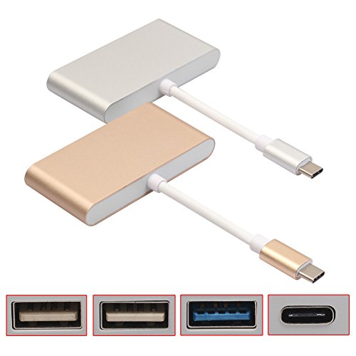 Multiport Adapter For Macbook: Type-C HUB USB 3.1 All-in-One USB 3.1 to 4-Port USB3.0 USB2.0 Type-C Adapter 5G for Macbook And Other Digital Devices,and support chromebook pixel(2015)