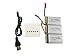 sea jump accessories 3PCS 3.7V 1200mah Lithium Battery + 6in1 Charger for huanqi 898B H11D H11C MJX T04 T05 T25 M03 Remote Control Aircraft Parts Drone Parts