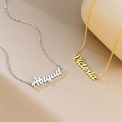 SANNYRA Sara Name Necklace Personalized 18K Real