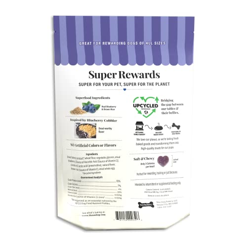Three Dog Bakery Soft and Chewy Super Rewards with Superfoods Dog