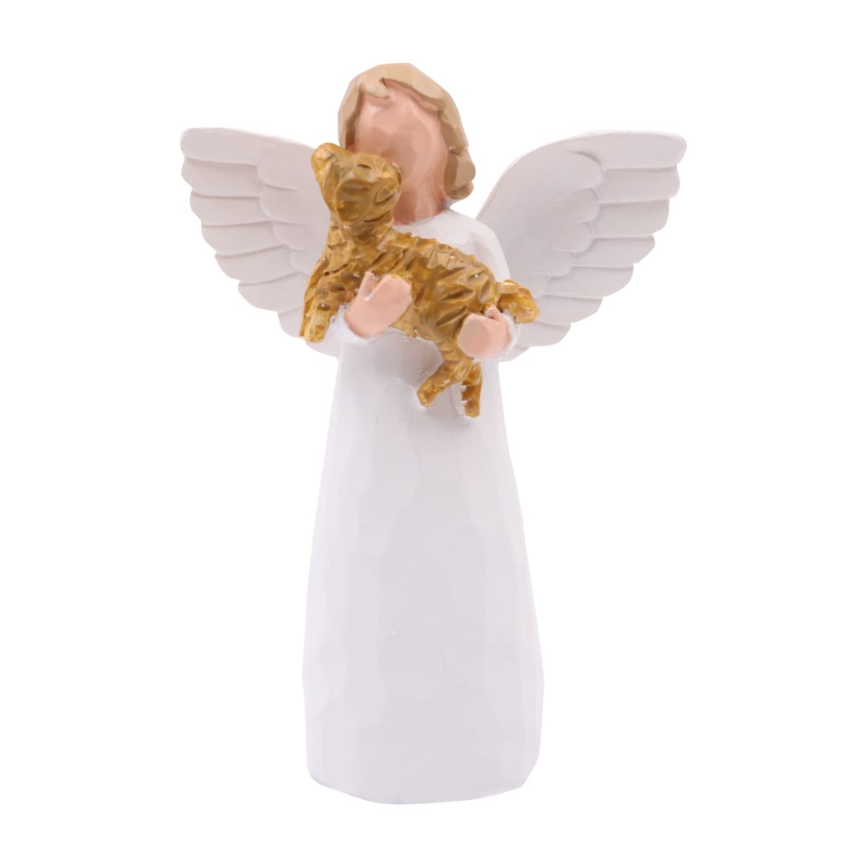 WANGCL Dog Memorial Gifts Bereavement Gifts Hand-Painted Sculpted Angel Figurine for Memory Of Lost Dog Pet Cat