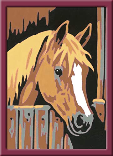 Ravensburger Malen nach Zahlen 29685 - Pferd im Stall - Kinder ab 9 Jahren, Yellow – Bild 5