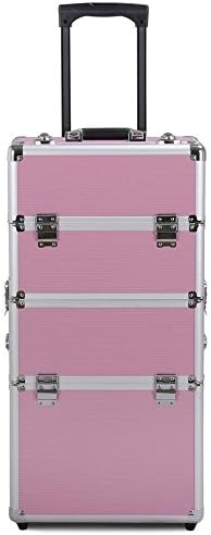go2buy Train Makeup Cosmetic Cases Nail Stuff (Pink Makeup Case Trolley)
