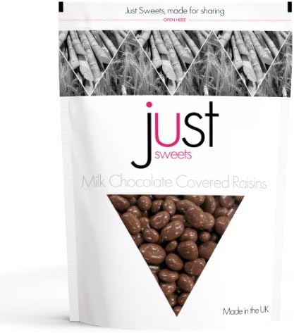 JUST SWEETS POUCH - Chocolate Covered Raisins By Just Sweets (Share Pouch with One and Half Old Fashioned Pounds of Sweets)