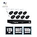Night Owl Wireless Home Security Camera System with 8 AC Powered 1080p HD Indoor/Outdoor Wireless IP Cameras with Night Vision and 1TB Hard Drive, Google Assistant Compatibility