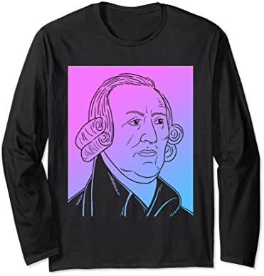 Unisex Adam Smith Vaporwave Aesthetic Long Sleeve Shirt XL: Black