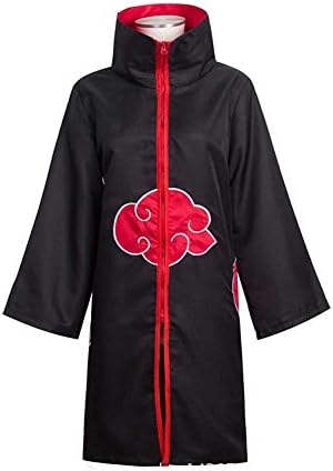 Naruto Akatsuki Cosplay Halloweem Party Uchiha Itachi Costume Cloak (L)