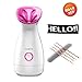 Nano Ionic Warm Mist Facial Steamer(Built-in Ion Lamp),Hot Mist Moisturizing Cleansing Pores Face Steamers Sprayer Face Humidifier Hydration System Home Sauna SPA ,Blackhead Remover Kit Hair Band Free