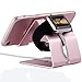 Universal Cell Phone Stand,Apple Watch Stand , ULAK iPhone Stand Desktop Tablet Stand ,Smartphone Aluminium Holder Cradle for Apple Watch 38mm /42mm iPhone 7 / 7 plus 6S / 6 plus/ 5 5s SE ,Rose Gold