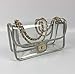 Flada Clear Purse Transparent Handbag Women Shoulder Bags with Chain Silver