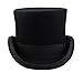 Ztl Unisex Wool Felt Top Hat Victorian Style Hatter Top Hat Vivi Magic Hat Performing Cap Black