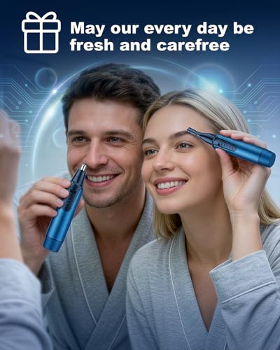 Nose Hair Trimmer for Men and Women Professional USB Rechargeable Ear and Nose Trimmer for Ear Eyebrow Facial Hair Trimmer Body Grooming Kit IPX7 Waterproof Dual Edge Blades for Easy Cleansing