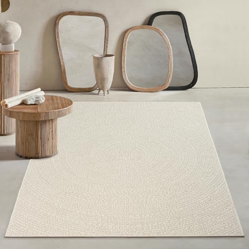 Mias Teppiche Soil – ca. 140 x 200 cm Outdoor Teppich wetterfest Jute-Look Balkon Terrasse