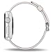 INTENY Woven Nylon Strap Buckle Replacement Wrist Bracelet with Silicone Band for Apple Watch Band Series 1 Series 2 38mm-Pearl