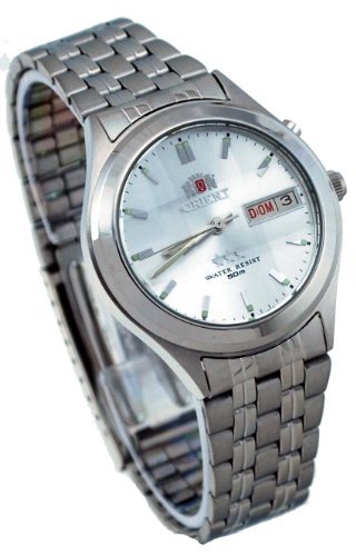 Orient #BEM5V002W Men's Facet Glass Stainless Steel Silver Dial Automatic Watch