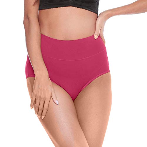 image for Emimarol Womens Underwear,Mid Waist No Muffin Top Full Coverage Cotton
