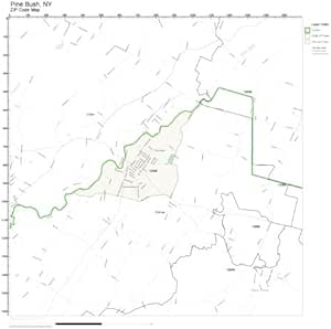 Amazon.com: ZIP Code Wall Map of Pine Bush, NY ZIP Code Map Laminated