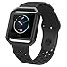 Simpeak Wristband for Fitbit Blaze,Large Soft Silicone Sport Strap with Metal Frame for Fitbit Blaze Smart Fitness Watch,Black