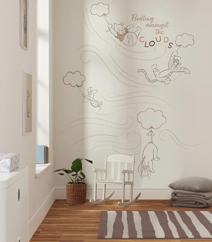 Komar Vlies Fototapete - Disney Winnie the Pooh A Bluster Day - Größe 200 x 250 cm - Tapete, Kinderzimmer, Kindertapete