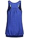 Gym Clothes for Women,Miusey Ladies Sleeveless Scoop-Neck Cotton Running Racerback Activewear Workout Tank Tops Walking Loose Lightweight Cool Front Pleat Relaxed Baggy Athletic Cotton Yoga Gym Blue M