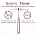 5 Modes Teeth Whitening Electric Toothbrush Sonic Toothbrush with 3 Heads and 1 Interdental Head, Travel USB Rechargeable toothbrushes with Smart Timer, Waterproof Pink for Girls by Gloridea