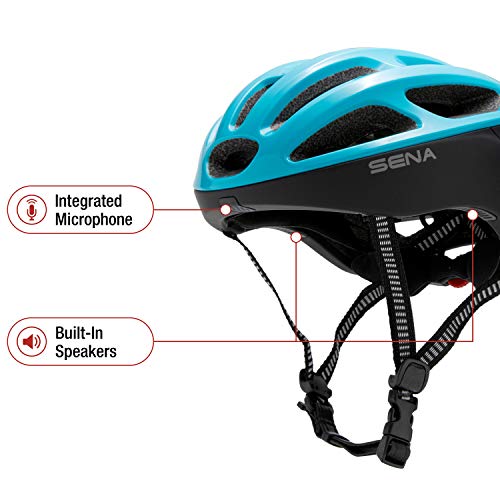 Sena R1 Smart Cycling Helmet (Ice Blue, Medium) - R1-STD-IB-M - Ebike