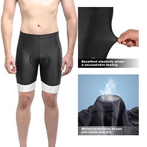 image for Przewalski Mens 3D Padded Cycling Shorts, Bike Biking Half Pants, Cycl