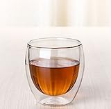 80mL Clear Handmade Heat Resistant Double Wall