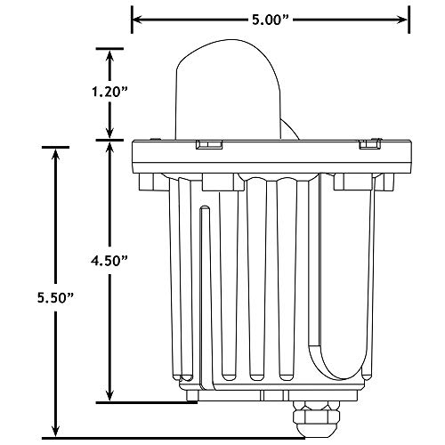 Lumen Logic 12V Brass InGround Well Light (Shielded Top) with LED Bulb