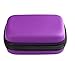 Roller Bottle Essential Oil Carrying Case Bundle with Accessories - Holds Ten 5ml & 10ml Roller Bottles- Comes W/ 6 Amber Glass Stainless Steel Roller Bottles - Free Roller Bottle Opener - Purple