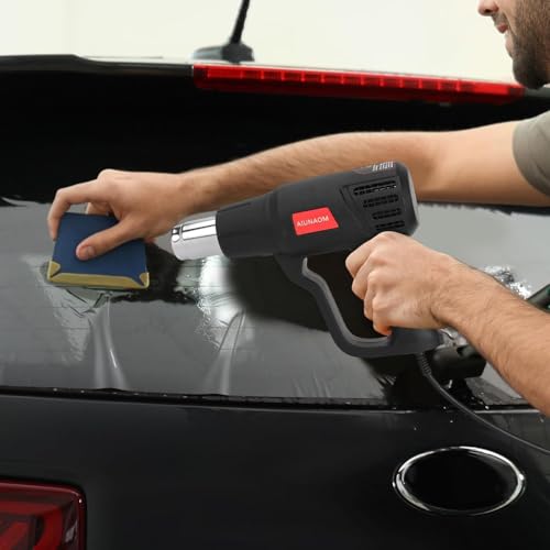 AIUNAOM Hot Air Gun 2000W Thermal Gun 50°C ~ 650°C Temperature Control without Levels + 2 Air Speeds Overload Protection for Heating Welding and Defrosting