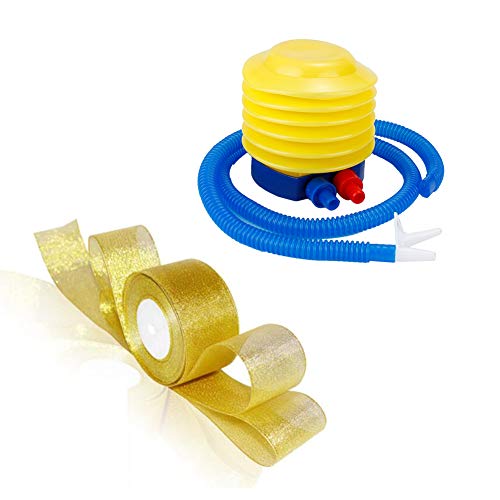 Foot Air Pump - Balloon Decorations Air Pump Yoga Ball Inflator Accessories Fitness Exercise Bellows Foot Pump and Silk String - Thumbnail 7
