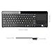 1byone Wireless Bluetooth Keyboard with Built-in Multi-touch Touchpad, Touch Keyboard for Windows/Android Tablet/Galaxy Tabs/Smartphones, Black