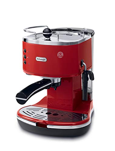 De'Longhi ECO-301.R Cafetera Tipo Barista Acero, color Rojo