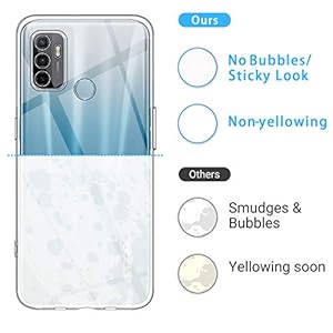 ELYCO Cover per Oppo A53s, Anti-Caduta TPU Silicone Caso, Trasparente Protettiva Case Assorbimento degli Urti, Custodia… - immagine 5