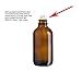 Replacement Straight Glass Tip Pipette Droppers with Black Bulb for Perfume Studio® 4oz Boston Round Bottles- Pack of Six, No Bottles - Plus Free Perfume Sample Vial (24/400 Closure (7 x 108 mm)
