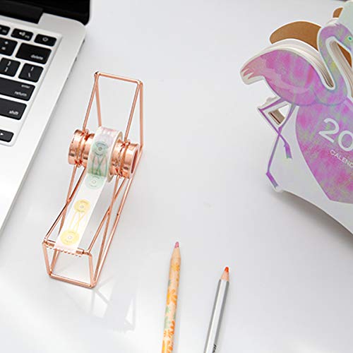 Rose Gold Office Supplies Set Stapler, Tape Dispenser, Staple Remover