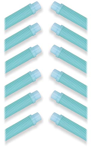 Swimables Professional Heavy Duty Swimming Pool Hose - 48" Sections - 1.5" Male/Female Cuff Ends - Fits Majority of Automatic Vacuum Cleaners - Made in USA - 1 Year Warranty (12, Aqua Blue)