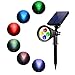 InnoGear Upgraded Solar Lights 2-in-1 Waterproof Outdoor Landscape Lighting Spotlight Wall Light Auto On/Off for Yard Garden Driveway Pathway Pool,Pack of 2 (Colorful Light)