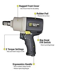 Berkling Tools Air 2463T - Llave de impacto de martillo doble para automoción, fabricación, industrial, mejora del hogar
