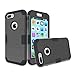 LONTECT for iPhone 7 Plus Case Hybrid Heavy Duty Shockproof Full-Body Protective Case with Dual Layer [Hard PC+ Soft Silicone] Impact Protection for Apple iPhone 7 Plus - Black