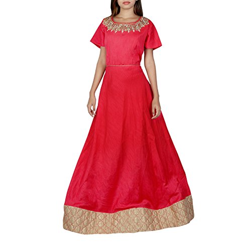 gown with mirror work