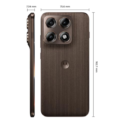 Smartphone Motorola Edge 70 PRO 5G - 256GB 24GB (12GB RAM+12GB Ram Boost), 4 câmeras de 50MP, Tela 1.5K extreme AMOLED 144Hz, Bateria 6500 mAh, IP68/IP69 - Madeira