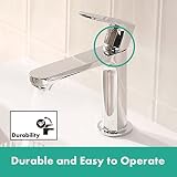 Hansgrohe Rebris S Basin Mixer Tap 110 with Pop-Up Waste Set Chrome view 10